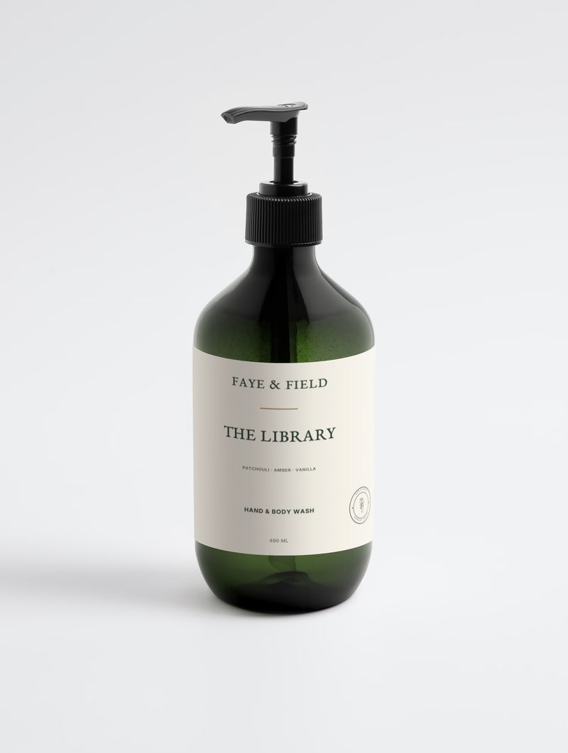 The Library - Hand & Body Wash - Patchouli & Amber Vanilla - 490ml